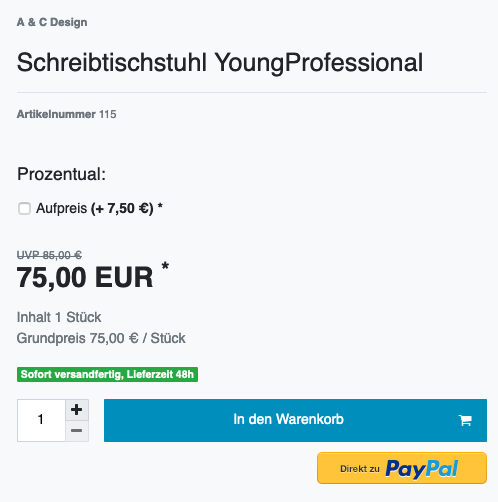 paypal express button preview
